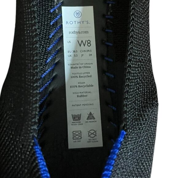 Rothy’s The Point Women’s Flats Black Size 8 - Picture 8 of 12